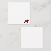 ミニシュナウザー赤いプライドと金ゴールド喜び ノートカード (正面/裏面)