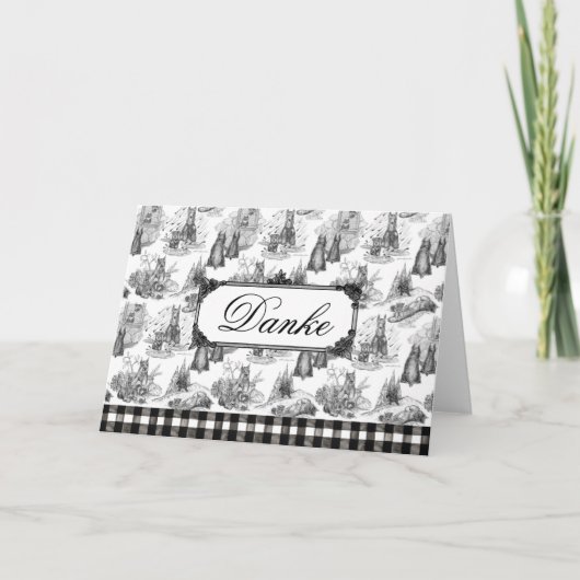 ミニシュナウザー テリア 黒 トイレ 別注仕様 サンキューカード (正面)