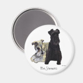 ミニシュナウザー – マグネット (正面/裏面)