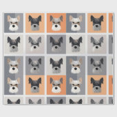 ミニシュナウツァラッピング紙 ラッピングペーパー (フラット)