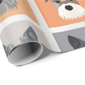 ミニシュナウツァラッピング紙 ラッピングペーパー (ロールコーナー)