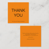 ミニシンプルオータムオレンジサンキュースクエアカード ノートカード (正面/裏面)
