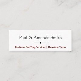 ミニシンプルビジネスカード(2名付き連絡) スキニー名刺