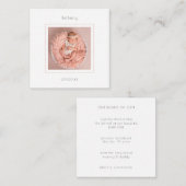 ミニシンプルフォトフォトベビーガール誕生のお知らせ ノートカード (正面/裏面)