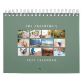 ミニシンプルマリカスタムスト2022セージグリーンフォト カレンダー (カバー)