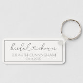 ミニシンプルマリスエレガントトシックハートブライダルシャワー キーホルダー (正面)