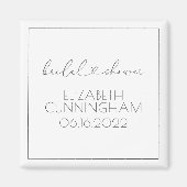 ミニシンプルマリスエレガントトシックハートブライダルシャワー マグネット (正面)