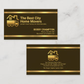 ミニシンプルマリストの印象的な金ゴールドラインが家に帰る 名刺 (正面/裏面)