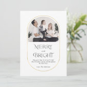 ミニシンプルマリストアモダンーチクリスマスファミリー シーズンカード (スタンド正面)
