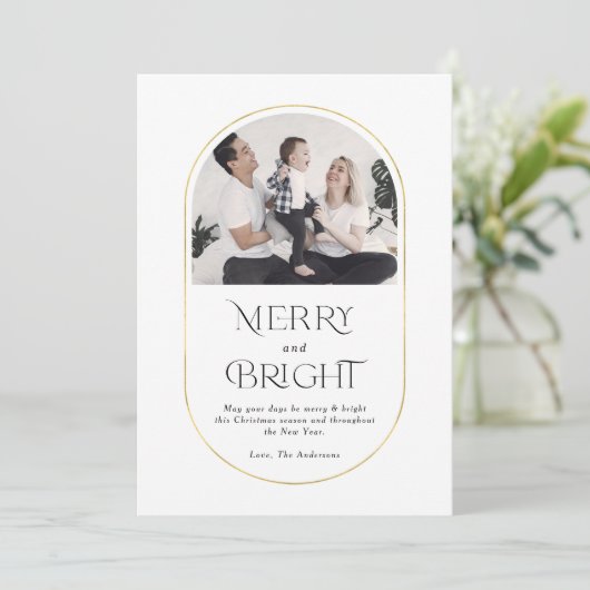 ミニシンプルマリストアモダンーチクリスマスファミリー  シーズンカード (スタンド正面)