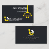 ミニシンプルマリストイエローランプ電気技師 名刺 (正面/裏面)