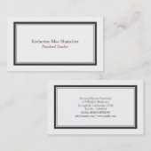 ミニシンプルマリストプロフェッショナル縁ど白黒 名刺 (正面/裏面)