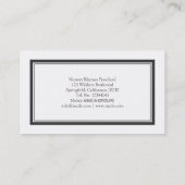 ミニシンプルマリストプロフェッショナル縁ど白黒 名刺 (裏面)