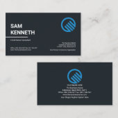 ミニシンプルマリストホワイトラインCEO起業家 名刺 (正面/裏面)