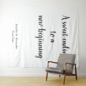 ミニシンプルマリストモノクロラブ引用文タペストリ タペストリー (インサイチュ(横))