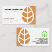 ミニシンプルマリストリーフツリーランドスケープローンムービング 名刺 (正面/裏面)