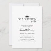 ミニシンプルマリスト写真卒業パーティー 招待状 (正面)