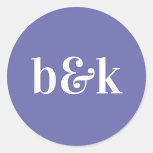 ミニシンプルマリスト・モノグラム・イニシャル・パープ結婚ルズ ラウンドシール