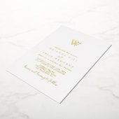 ミニシンプルマリスト・モノグラ結婚ムズ 箔招待状 (回転した状態)