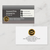 ミニシンプルマリストGray Monochrome FounderCEO 名刺 (正面/裏面)