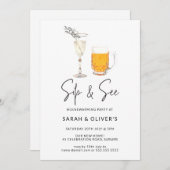 ミニシンプルマリストSIP & See引っ越し祝いパーティー 招待状 (正面/裏面)