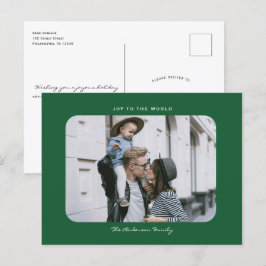 ミニシンプルマリスモダントのクリーンクリスマス写真Po ポストカード