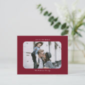 ミニシンプルマリスモダントのクリーンクリスマス写真Po ポストカード (スタンド正面)