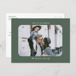 ミニシンプルマリスモダントのクリーンクリスマス写真Po ポストカード