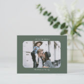 ミニシンプルマリスモダントのクリーンクリスマス写真Po ポストカード (スタンド正面)