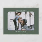 ミニシンプルマリスモダントのクリーンクリスマス写真Po ポストカード (正面)