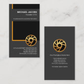 ミニシンプルマリス縁どトの黄枠CEO 名刺 (正面/裏面)