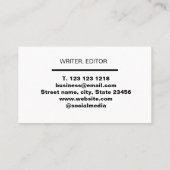 ミニシンプルマリズモダンムクラシック専門家 名刺 (裏面)