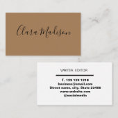 ミニシンプルマリズモダンムクラシック専門家 名刺 (正面/裏面)