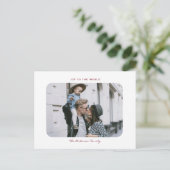 ミニシンプルマリモダンストのクリーンクリスマス写真  ポストカード (スタンド正面)