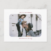 ミニシンプルマリモダンストのクリーンクリスマス写真  ポストカード (正面)