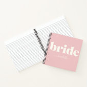 ミニシンプルマリモダンストパーソナライズされた赤面花嫁 ノートブック (内部)