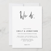 ミニシンプルマリモダンスト結婚式招待状 招待状 (正面)