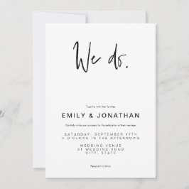 ミニシンプルマリモダンスト結婚式招待状 招待状