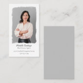 ミニシンプルマリ色彩の鮮やかストスタイル写真縦 名刺 (正面/裏面)