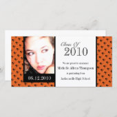 ミニスカル卒業発表フォトカード 案内状 (正面/裏面)