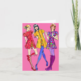 ミニスカートおよびホットパンツの誕生日 カード