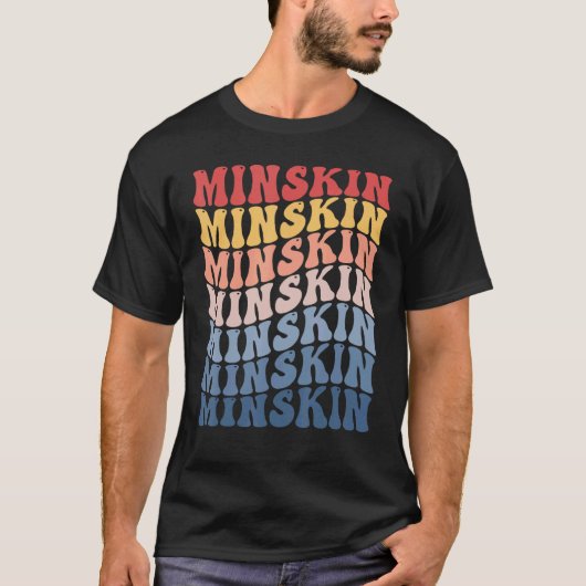 ミニスキン・グルーヴィー・レトロ猫 Tシャツ (正面)