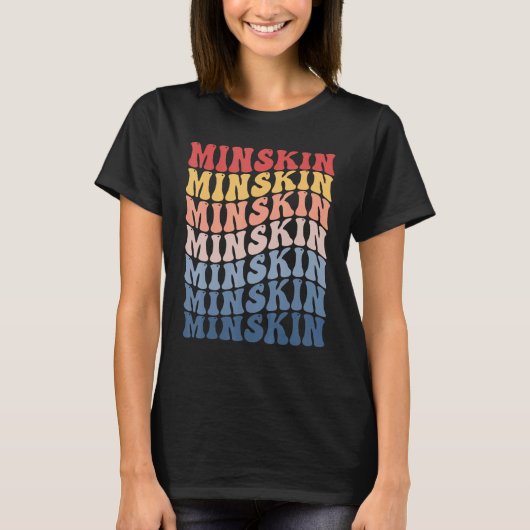 ミニスキン・グルーヴィー・レトロ・キャット Tシャツ (正面)