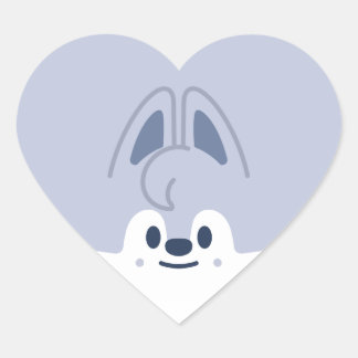 ミニスキー★オオカミちゃん ハートシール