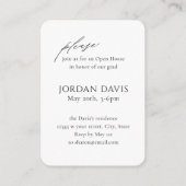 ミニスクエレガントリートアーチフォト卒業招待状 エンクロージャーカード (裏面)