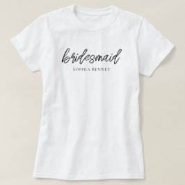 ミニスクリプト ブライズメイド パーソナライズ Tシャツ
