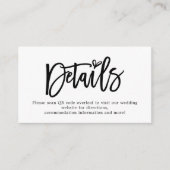 ミニスクリプトQRコード結婚の詳細 エンクロージャーカード (正面)