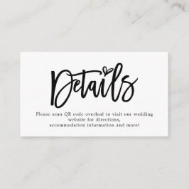 ミニスクリプトQRコード結婚の詳細 エンクロージャーカード