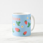 ミニストロベリーの花のオーダーメイドマグ コーヒーマグカップ (正面右)