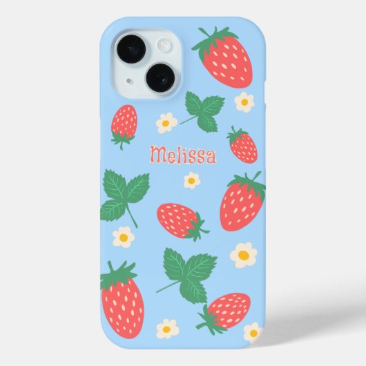 ミニストロベリー・ブロッサム・パーソナライズド Case-Mate iPhoneケース (裏面)